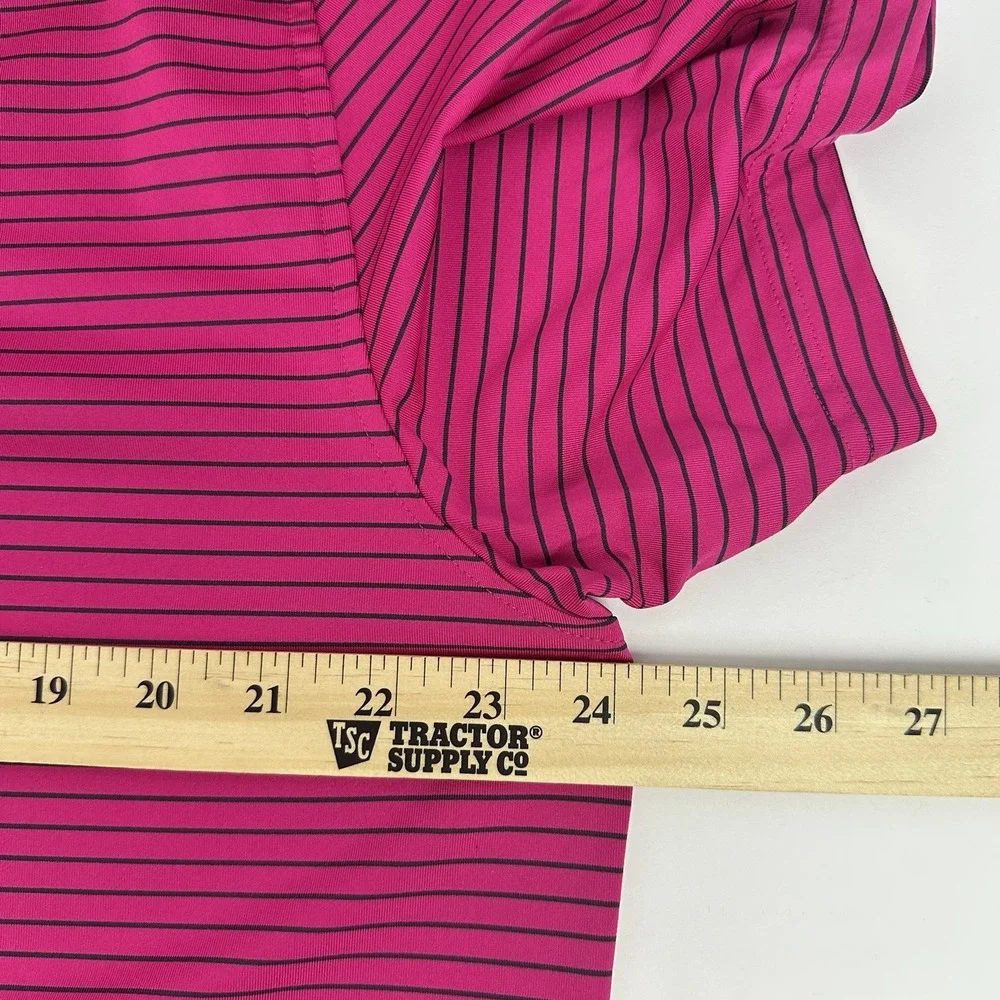 Under Armour XXL MAROON STRIPED The Playoff Polo Short Sleeve Loose Fit - Picture 2 of 6